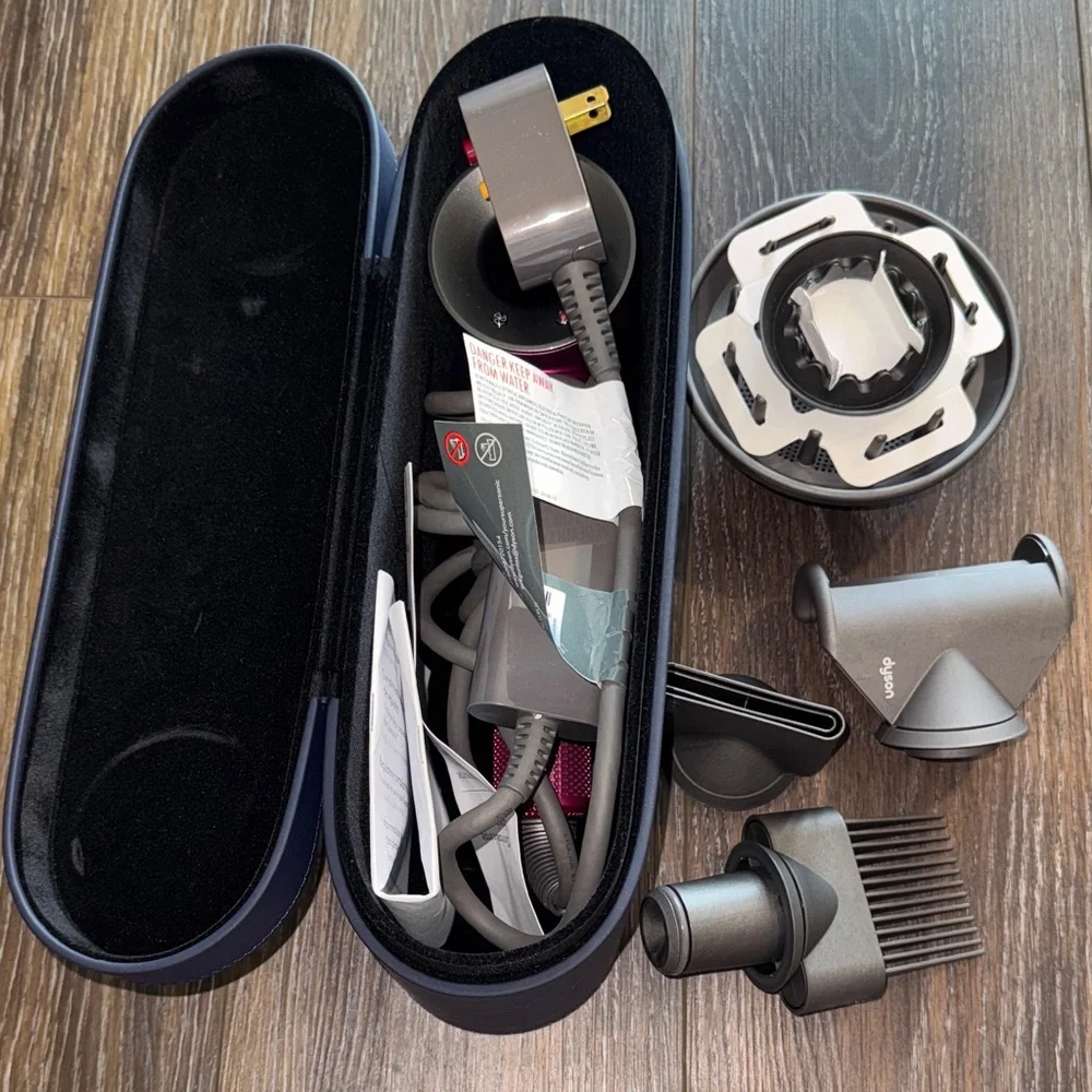 Pink Dyson Hair Dryer with Black Case - Picture 7 of 7